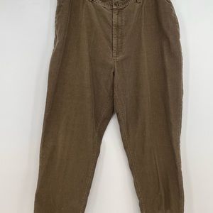LL Bean Corduroy Pants Men Size 42 W 30 L Brown Cotton Blend  Pants